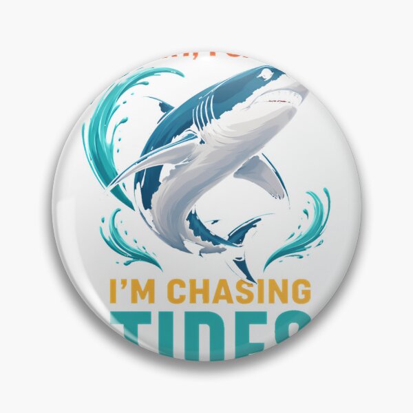 Item preview, Sorry I Can’t I’m Chasing Tides Funny Shark Ocean Lover Design T-Shirt_95675488 designed and sold by DArtfulStudio.