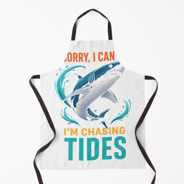 Item preview, Sorry I Can’t I’m Chasing Tides Funny Shark Ocean Lover Design T-Shirt_95675488 designed and sold by DArtfulStudio.