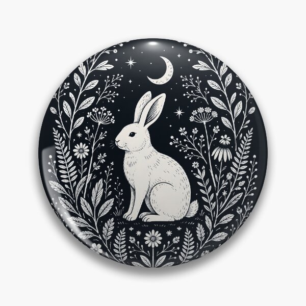 Item preview, Moonlit Hare in a Wildflower Garden designed and sold by Victor Shadehorn.