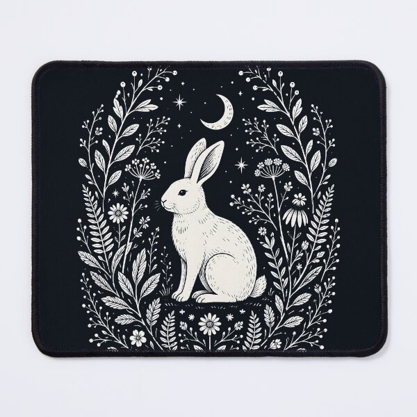Item preview, Moonlit Hare in a Wildflower Garden designed and sold by Victor Shadehorn.