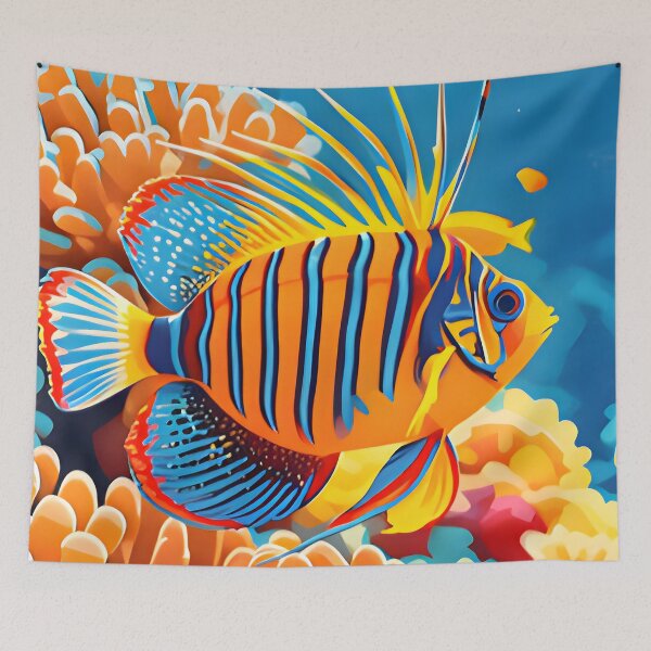 Item preview, Krabi Coral Reef Symphony – Vintage Marine Poster designed and sold by Spirit of Siam.