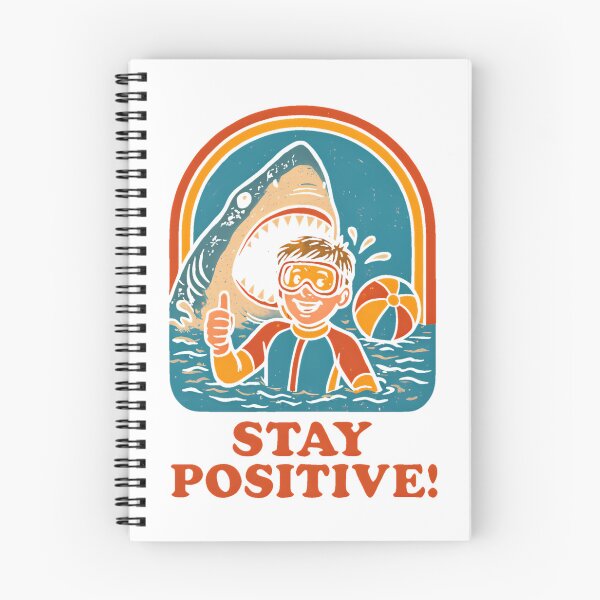 Item preview, Stay Positive – Retro Funny Shark Attack T-Shirt_79889278 designed and sold by Othinus.