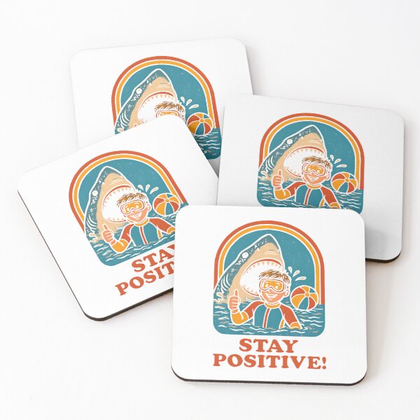 Item preview, Stay Positive – Retro Funny Shark Attack T-Shirt_79889278 designed and sold by Othinus.