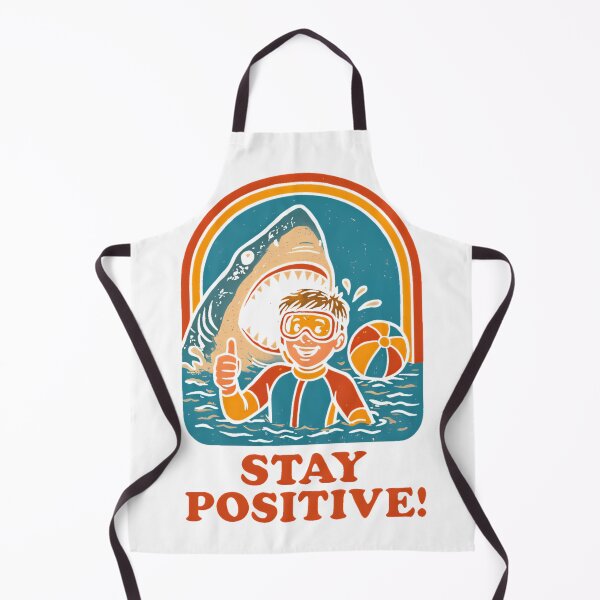 Item preview, Stay Positive – Retro Funny Shark Attack T-Shirt_79889278 designed and sold by Othinus.