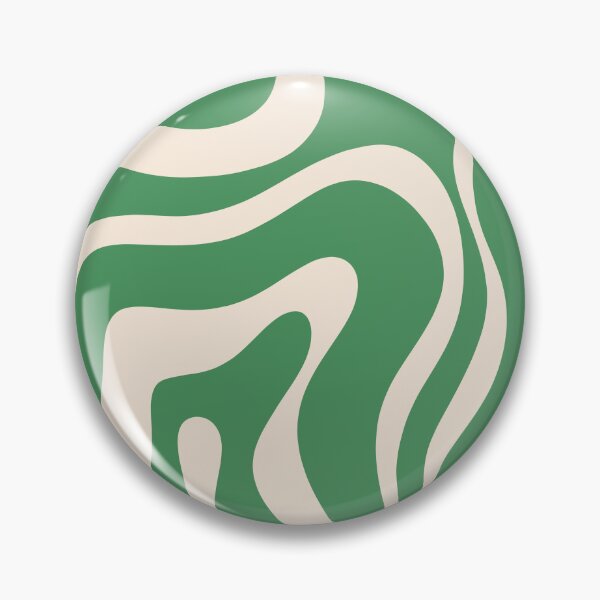 Item preview, Retro Modern Liquid Swirl Green and Cream Groovy Abstract Pattern designed and sold by kierkegaard.