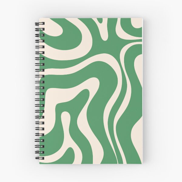 Item preview, Retro Modern Liquid Swirl Green and Cream Groovy Abstract Pattern designed and sold by kierkegaard.