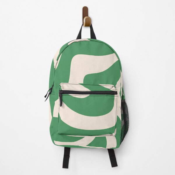Item preview, Retro Modern Liquid Swirl Green and Cream Groovy Abstract Pattern designed and sold by kierkegaard.