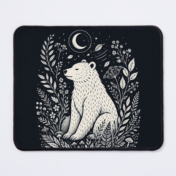 Item preview, Moonlit Bear in the Enchanted Woodland designed and sold by Victor Shadehorn.