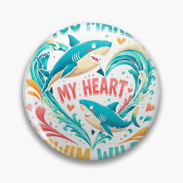 Item preview, Swim Wild Love Deep Cute Shark Design T-Shirt_92149875 designed and sold by Badriiiii.