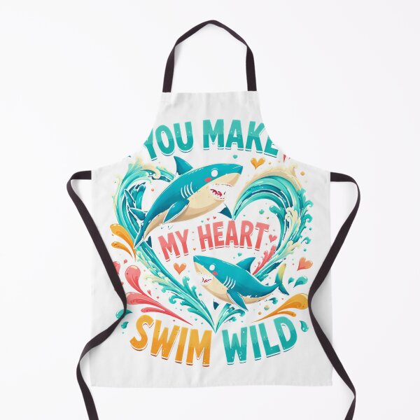 Item preview, Swim Wild Love Deep Cute Shark Design T-Shirt_92149875 designed and sold by Badriiiii.
