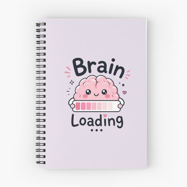 Item preview, Brain Loading Cute Kawaii Sticker | Funny Study & Coding Motivation | Adorable Pink Brain Cartoon designed and sold by Sanika arts .