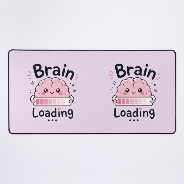 Item preview, Brain Loading Cute Kawaii Sticker | Funny Study & Coding Motivation | Adorable Pink Brain Cartoon designed and sold by Sanika arts .