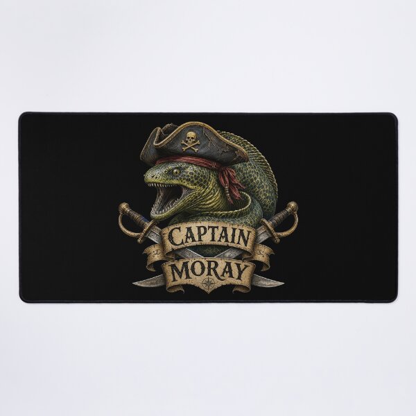 Item preview, Pirate Moray Eel Nautical Vintage T-Shirt Design designed and sold by Uglyandcute.