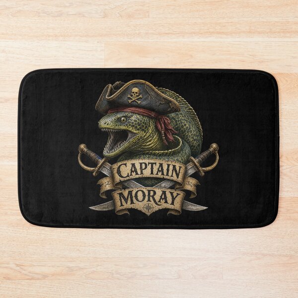 Item preview, Pirate Moray Eel Nautical Vintage T-Shirt Design designed and sold by Uglyandcute.