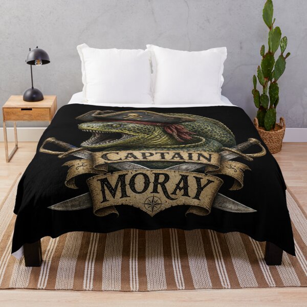 Item preview, Pirate Moray Eel Nautical Vintage T-Shirt Design designed and sold by Uglyandcute.