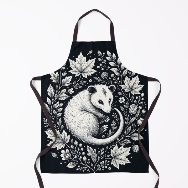 Item preview, Moonlit Opossum Among Wildflowers and Maple Leaves designed and sold by Victor Shadehorn.