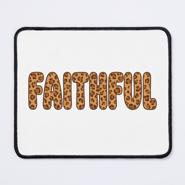 Item preview, Faithful Leopard Print Bubble Letter Shirt designed and sold by Gente De Loca.