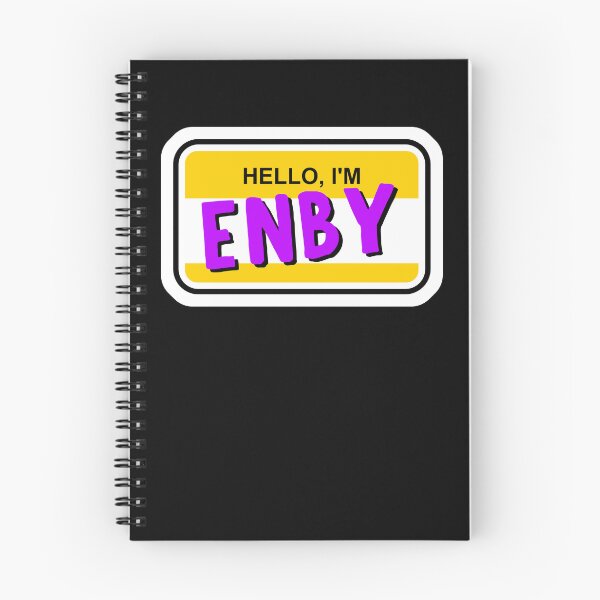 Item preview, Hello I'm Enby Nonbinary Pride Name Tag Sticker designed and sold by feralheartsclub.