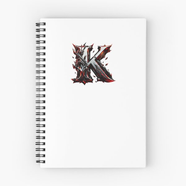 Item preview, Crimson Steel Alphabet of Power Letter K designed and sold by BlissBlvdShop.