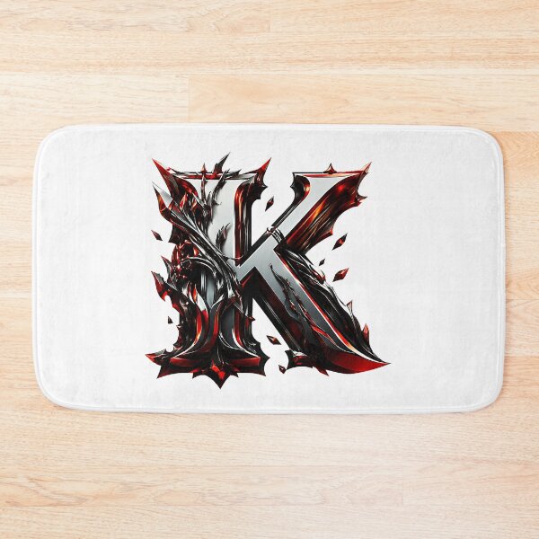 Item preview, Crimson Steel Alphabet of Power Letter K designed and sold by BlissBlvdShop.