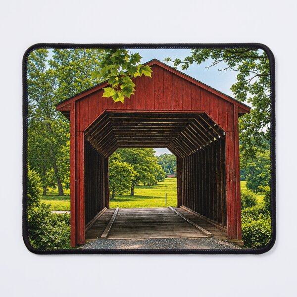 Item preview, Runion Creek Covered Bridge designed and sold by gotucoveredart.
