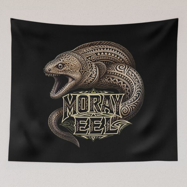 Item preview, Tribal Moray Eel Polynesian Marine Tattoo Design designed and sold by Uglyandcute.