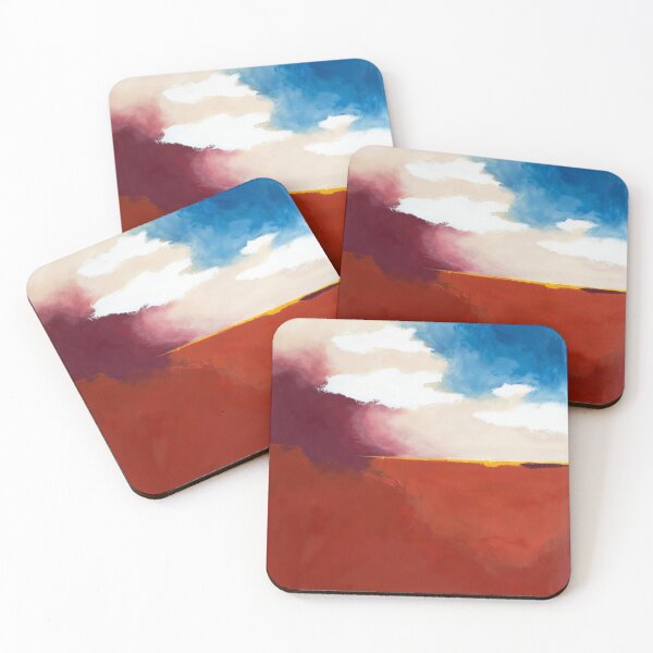 Item preview, Red Horizon Abstract Landscape designed and sold by Moodzu.