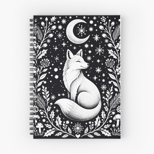 Item preview, Moonlit Fox in a Winter Holly Forest designed and sold by Victor Shadehorn.