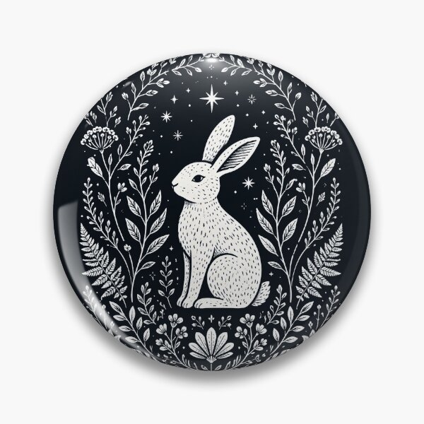 Item preview, Celestial Hare in the Midnight Wildflower Garden designed and sold by Victor Shadehorn.