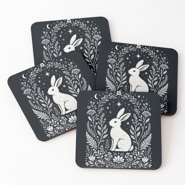Item preview, Celestial Hare in the Midnight Wildflower Garden designed and sold by Victor Shadehorn.