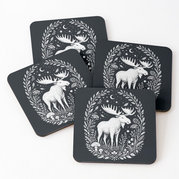 Item preview, Moonlit Moose in the Enchanted Forest designed and sold by Victor Shadehorn.