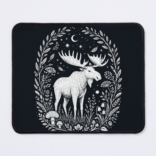 Item preview, Moonlit Moose in the Enchanted Forest designed and sold by Victor Shadehorn.