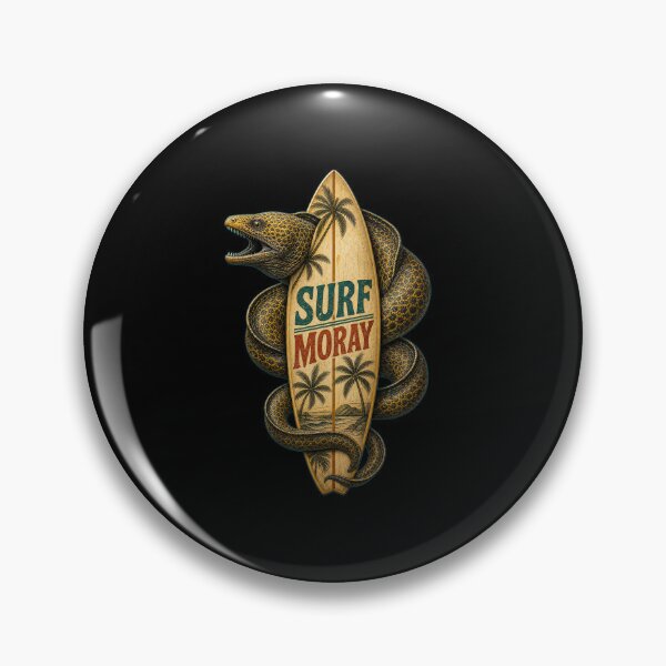 Item preview, Retro Surf Moray Eel Vintage Ocean Beach Graphic designed and sold by Uglyandcute.