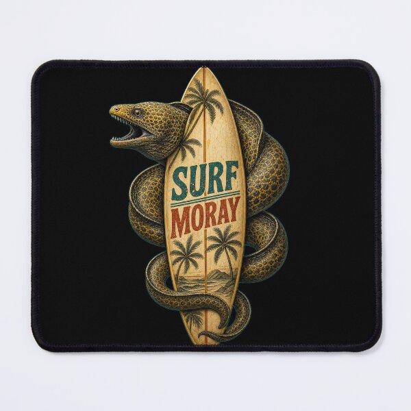 Item preview, Retro Surf Moray Eel Vintage Ocean Beach Graphic designed and sold by Uglyandcute.
