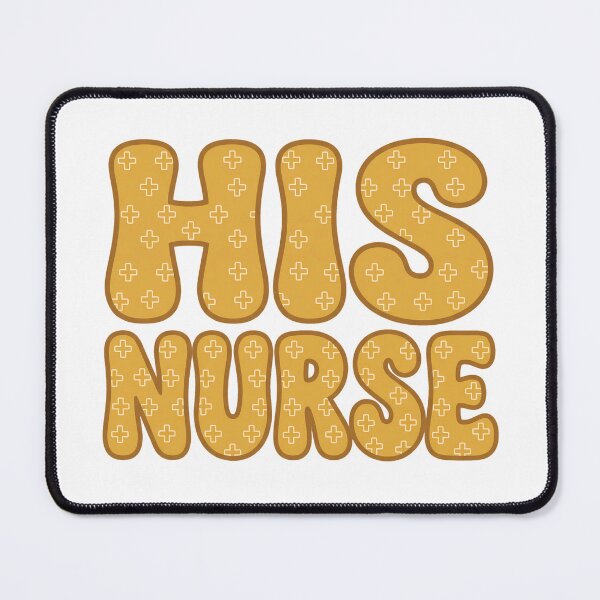 Item preview, His Nurse Bubble Letter Cross Print Shirt designed and sold by Gente De Loca.