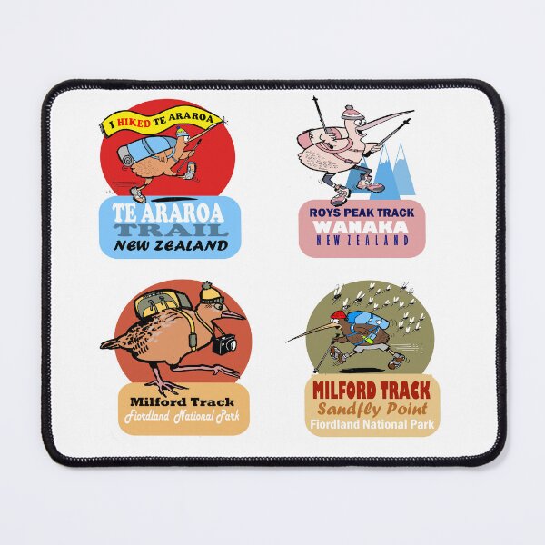Item preview, New Zealand Great Walks Cartoon Birds Collection designed and sold by Al Benge - NZ & Australian Art.