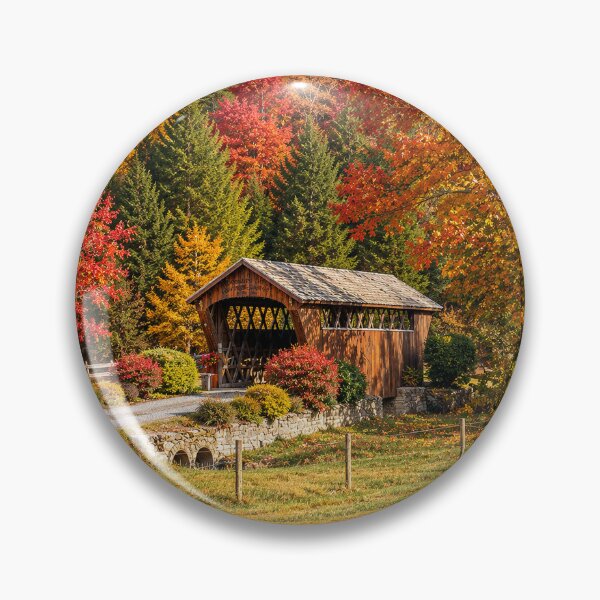 Item preview, McDonald's Mill Covered Bridge designed and sold by gotucoveredart.