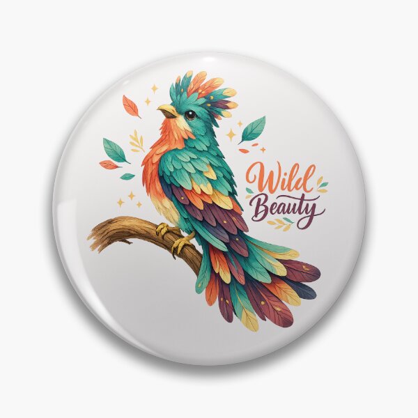 Item preview, Wild Beauty Colorful Tropical Bird Botanical Illustration designed and sold by inkoutninja.
