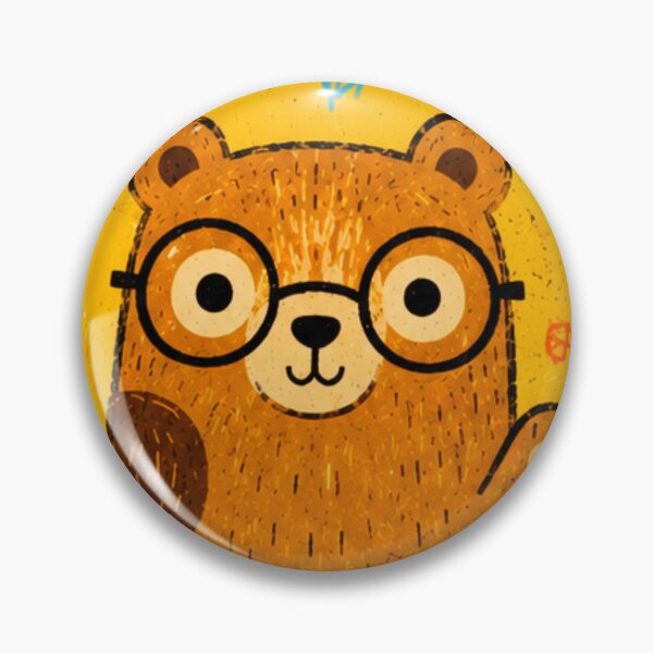 Item preview, Colorful Pop Art Bear Grid Illustration | Cute Whimsical Cartoon Bear Pattern designed and sold by Peanutspixel.