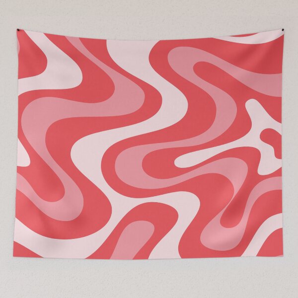 Item preview, Liquid Swirl Retro Abstract in pinks  tones, Light Blush, Cream, and White designed and sold by Differenceee.