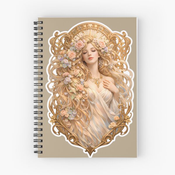 Item preview, Elegant Pastel Art Nouveau Floral Aesthetic Illustration designed and sold by ShopAndFun.