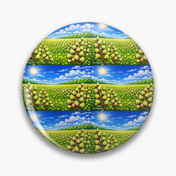 Item preview, Golden Pussy Willow Field – Vibrant Summer Horizon Art designed and sold by The Art Queen Of Michigan .