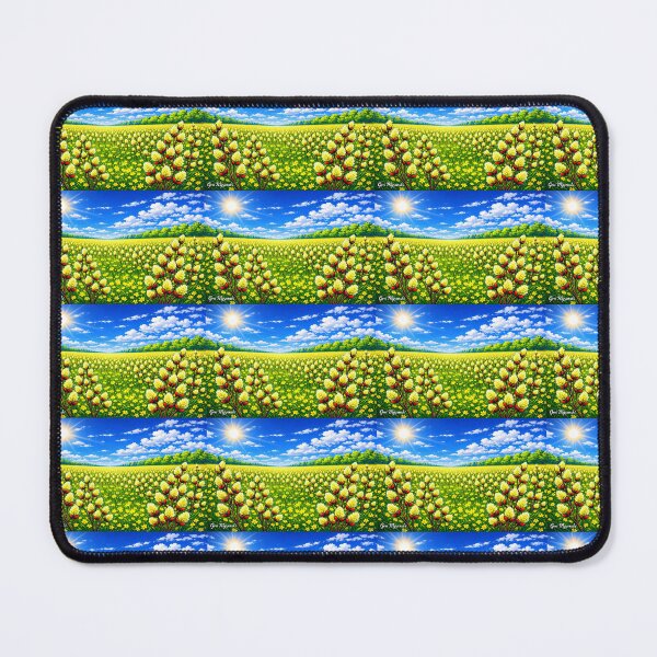 Item preview, Golden Pussy Willow Field – Vibrant Summer Horizon Art designed and sold by The Art Queen Of Michigan .
