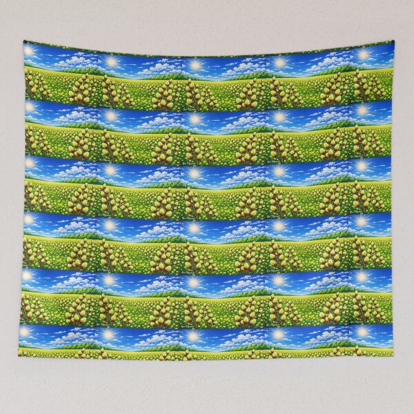 Item preview, Golden Pussy Willow Field – Vibrant Summer Horizon Art designed and sold by The Art Queen Of Michigan .