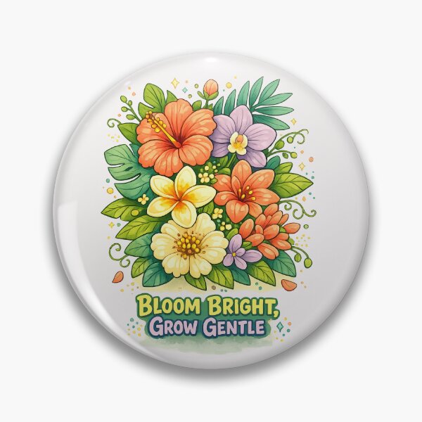 Item preview, Bloom Bright Grow Gentle Colorful Floral Garden Design designed and sold by inkoutninja.