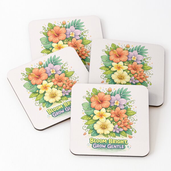 Item preview, Bloom Bright Grow Gentle Colorful Floral Garden Design designed and sold by inkoutninja.