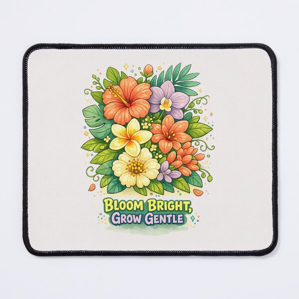 Item preview, Bloom Bright Grow Gentle Colorful Floral Garden Design designed and sold by inkoutninja.