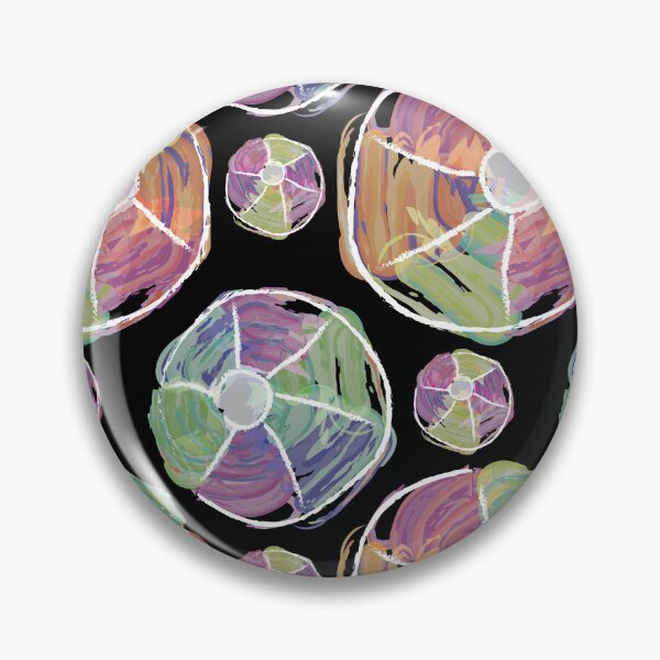 Item preview, Watercolor Beach Balls on Black designed and sold by Digitalmyth's Designs.