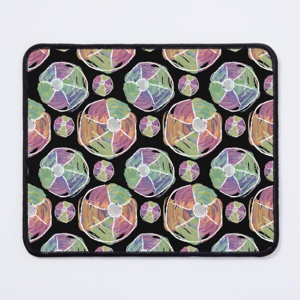Item preview, Watercolor Beach Balls on Black designed and sold by Digitalmyth's Designs.