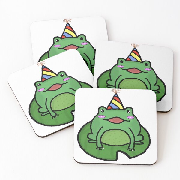 Item preview, Froggy birthday party hat sticker designed and sold by tigerlilyz.